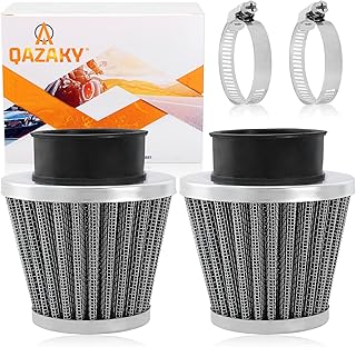 QAZAKY 2pcs 38mm 39mm 40mm 1.5" Air Filter Cleaner for 50cc 90cc 110cc 125cc 150cc 200cc GY6 Motorcycle ATV Scooter Quad Go Kart Moped Pit Dirt Racing Bike Kawasaki Yamaha Suzuki Baja TaoTao