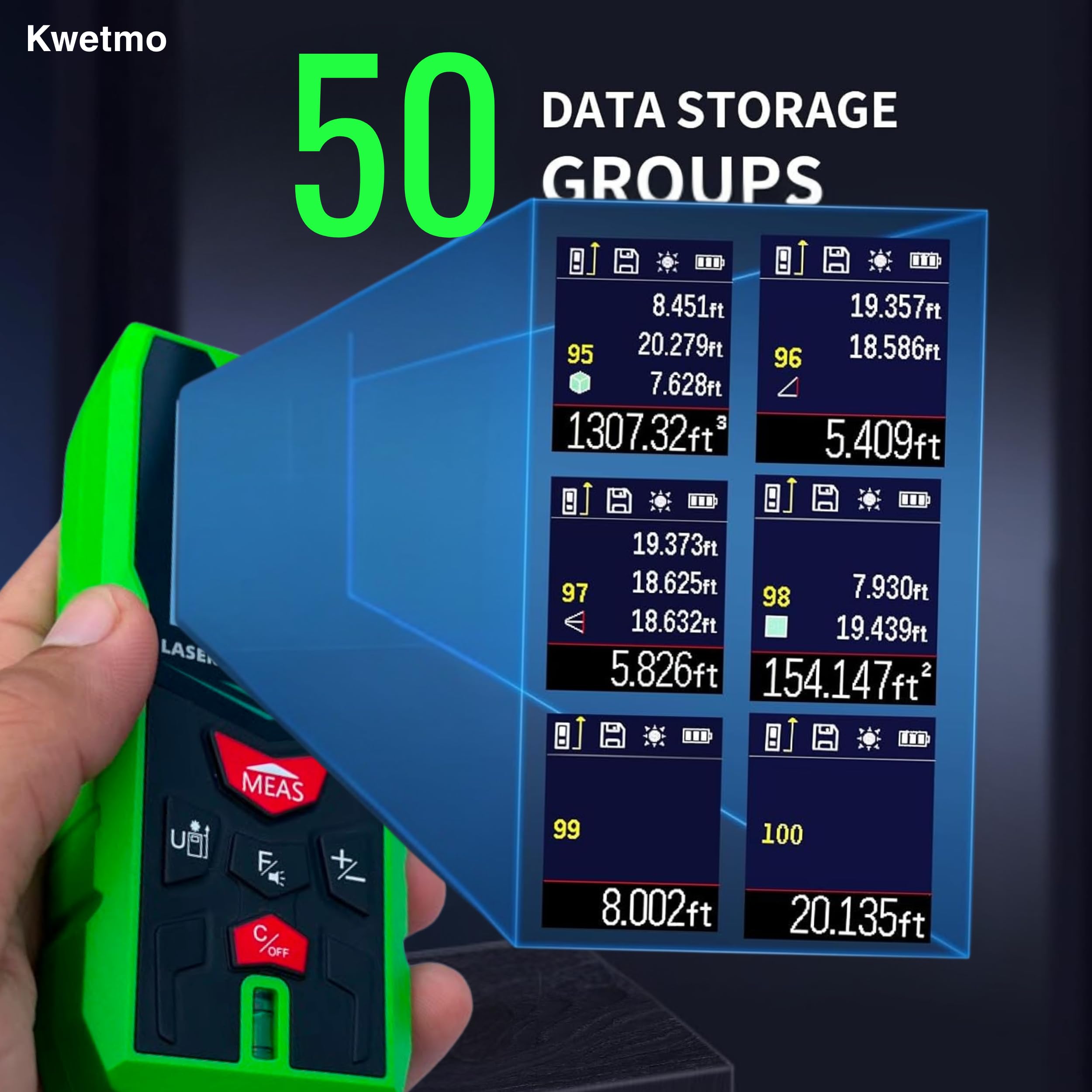 Kwetmo Laser Distance Meter - 70M, Digital Measuring Tape -7 Kwetmo Laser Distance Meter - 70M, Digital Measuring Tape -7