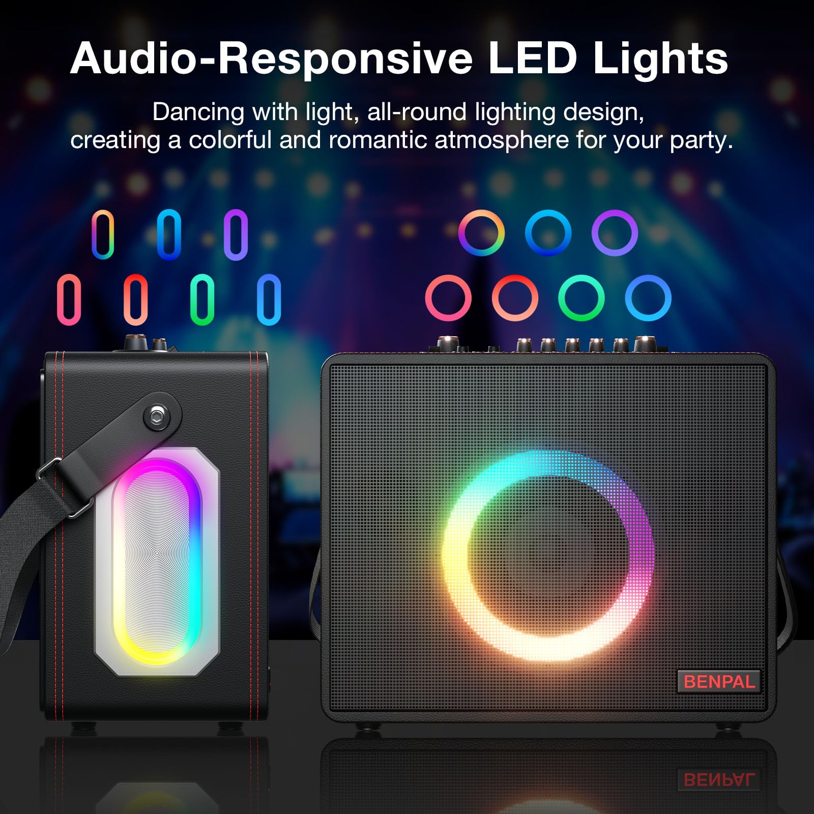 Máquina de karaoke inteligente con pantalla de letras, pantalla táctil integrada de 14 pulgadas | Altavoz de potencia de 600 W y dos micrófonos inalámbricos, sistema PA portátil para el hogar o fiesta al aire libre