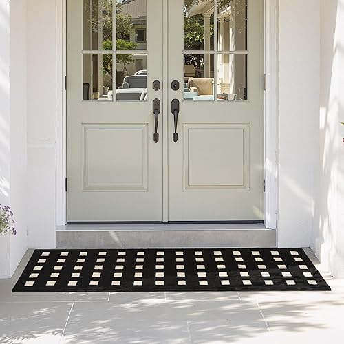 Miniatura 358 de GRANNY SAYS Felpudo para interiores, 32 x 48 pulgadas, antideslizante, tapete grande para puerta, tapete de bienvenida para exteriores, lavable