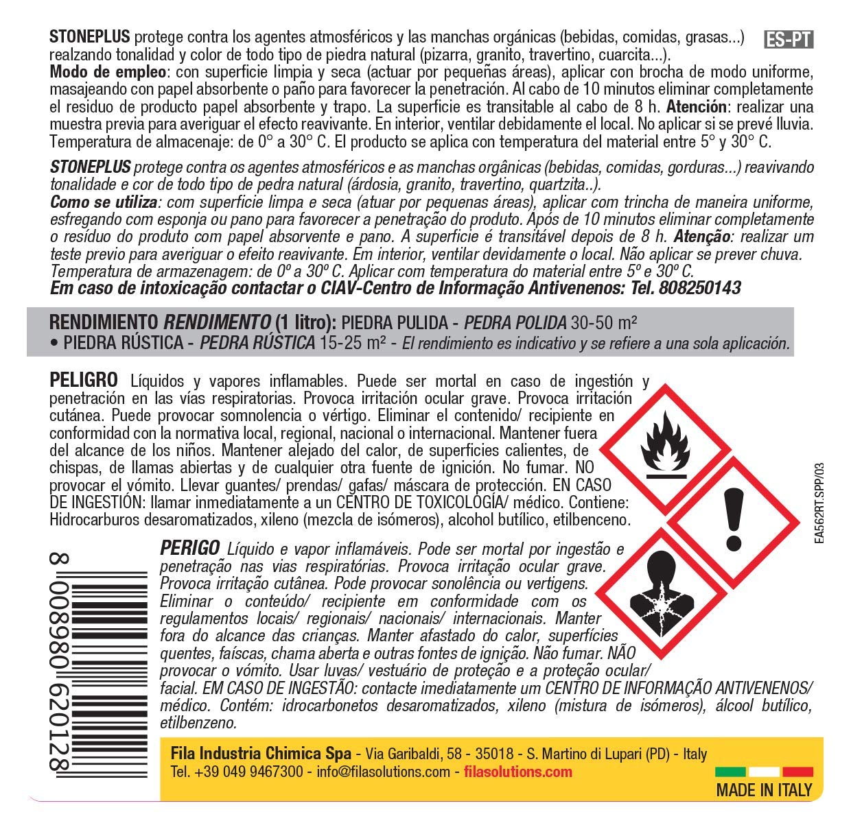 StonePlus Protector Reavivante Para Piedra Natural Con Acción Antimanchas, 1L