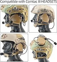 Vista 4 de Kit de adaptador de riel táctico ARC compatible con auriculares Comtac III y cascos de riel Fast ARC/M-Lok/Team-Wendy2.0 (bronceado)