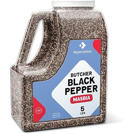 Dependable Food Dependable Food Butcher Black Pepper - 5 Lb. Jar