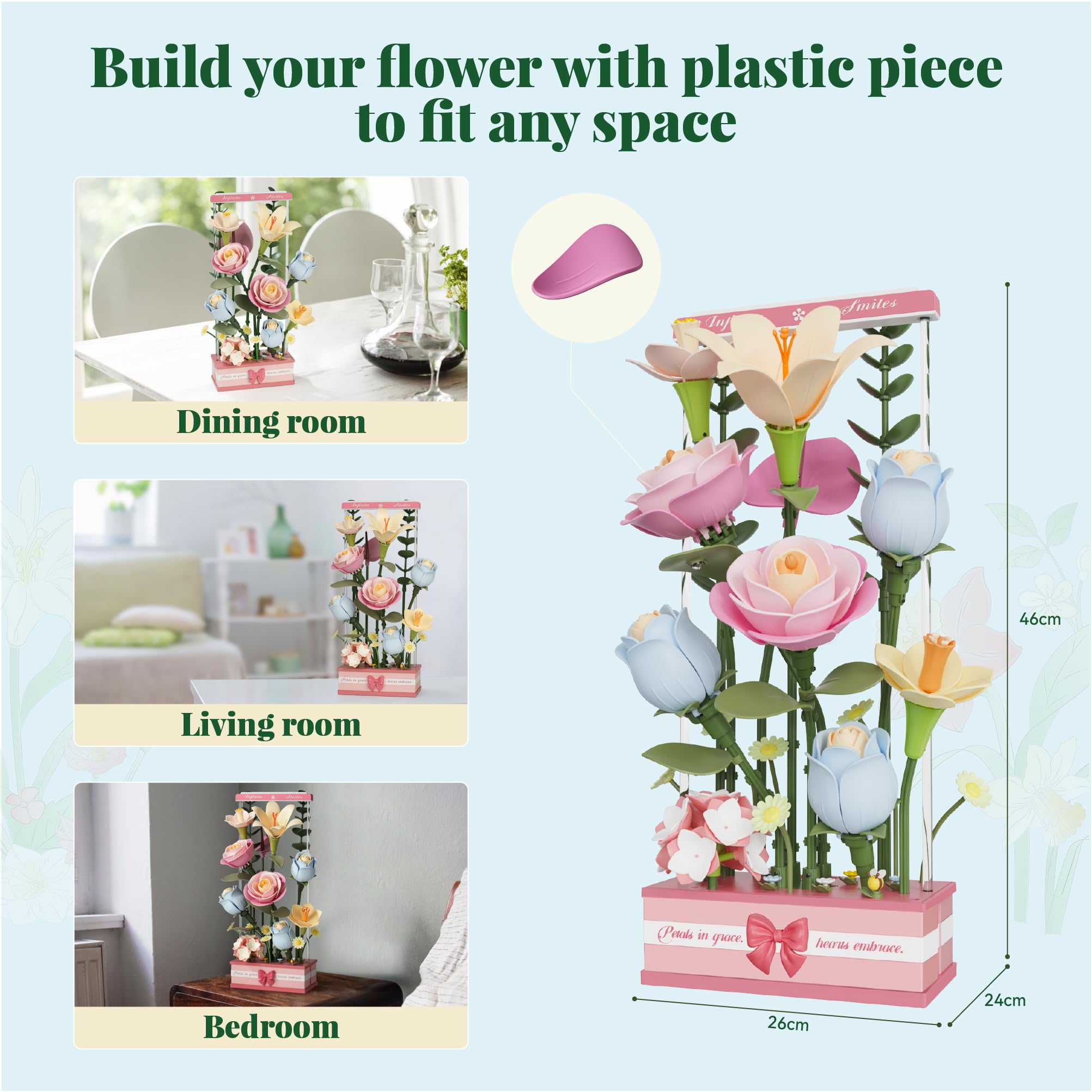 Flower Bouquet / Bos bloemen | Houten 3D DIY bloemenboeket