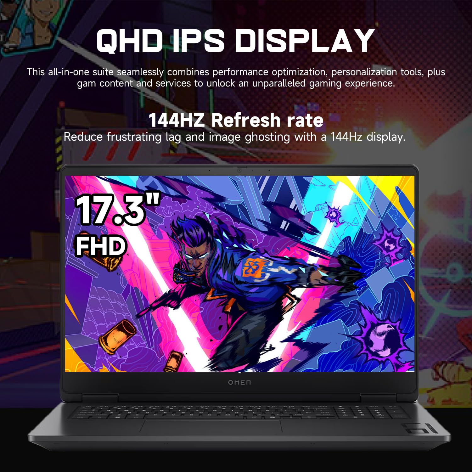 HP OMEN 17.3 RTX 5070 AI Pro Gaming Laptop, 17.3" FHD 144Hz, AMD Ryzen AI 9 365, NVIDIA RTX 5070, 64GB DDR5 RAM, 2TB SSD, RGB Backlit KB, Low Blue Light, Bundle with SD620-512GCBL