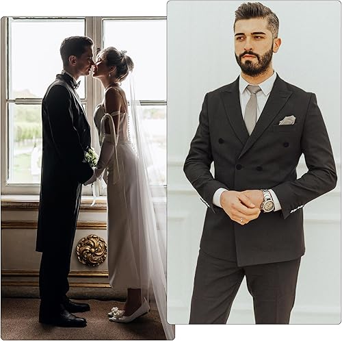 Miniatura 7 de Fabric Cloth Covered with Metal Shank Round Buttons for Jacket Coat Blouse Jeans Dress Suits Bridal Gowns Sewing Buttons,20PCS (20mm, Black)