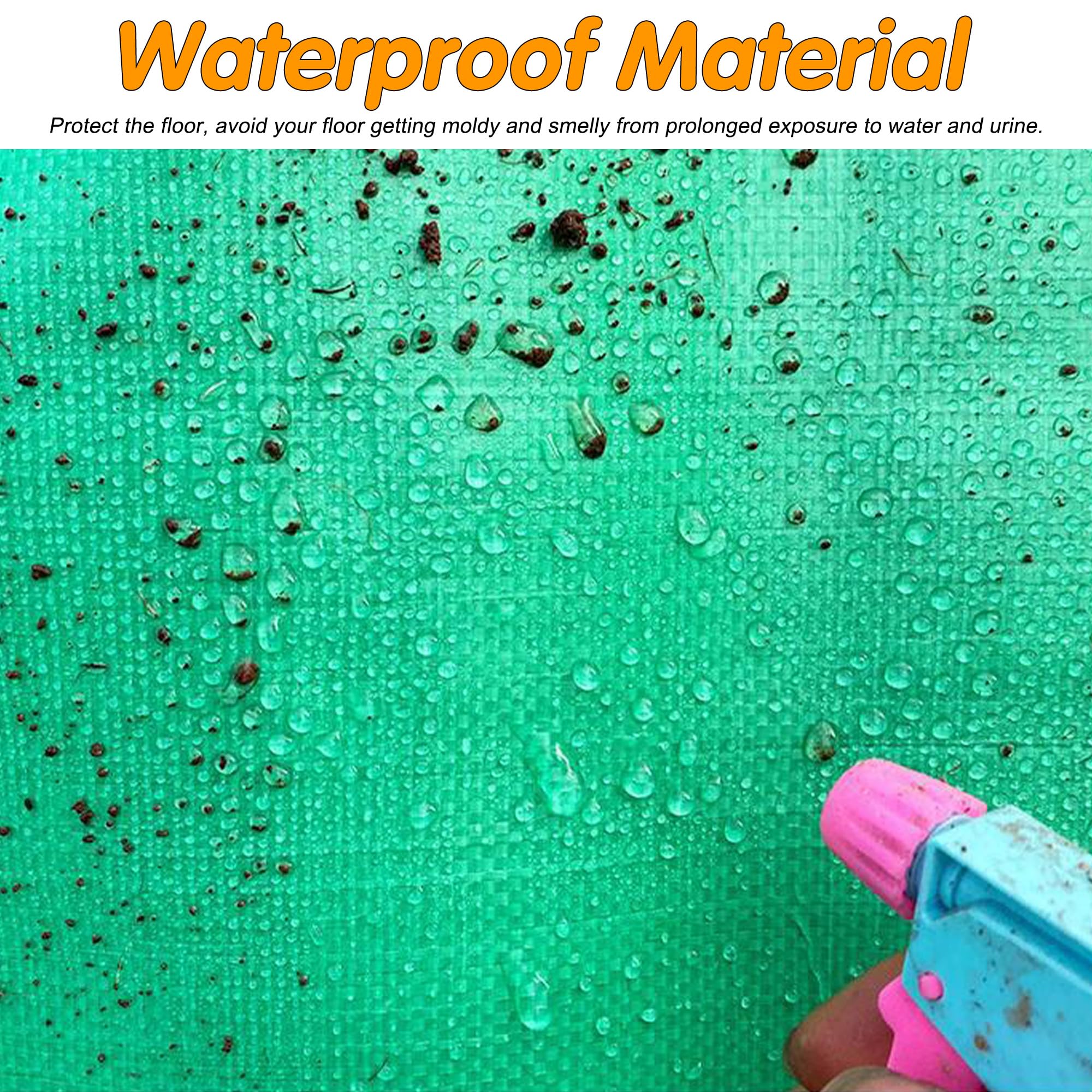 Waterproof Pet Playpen Mat, 150 x 100 cm, Washable Guinea Pig Pads, Waterproof, Non-Slip, for Rabbits Ferrets and Other Small Animals - Image 4