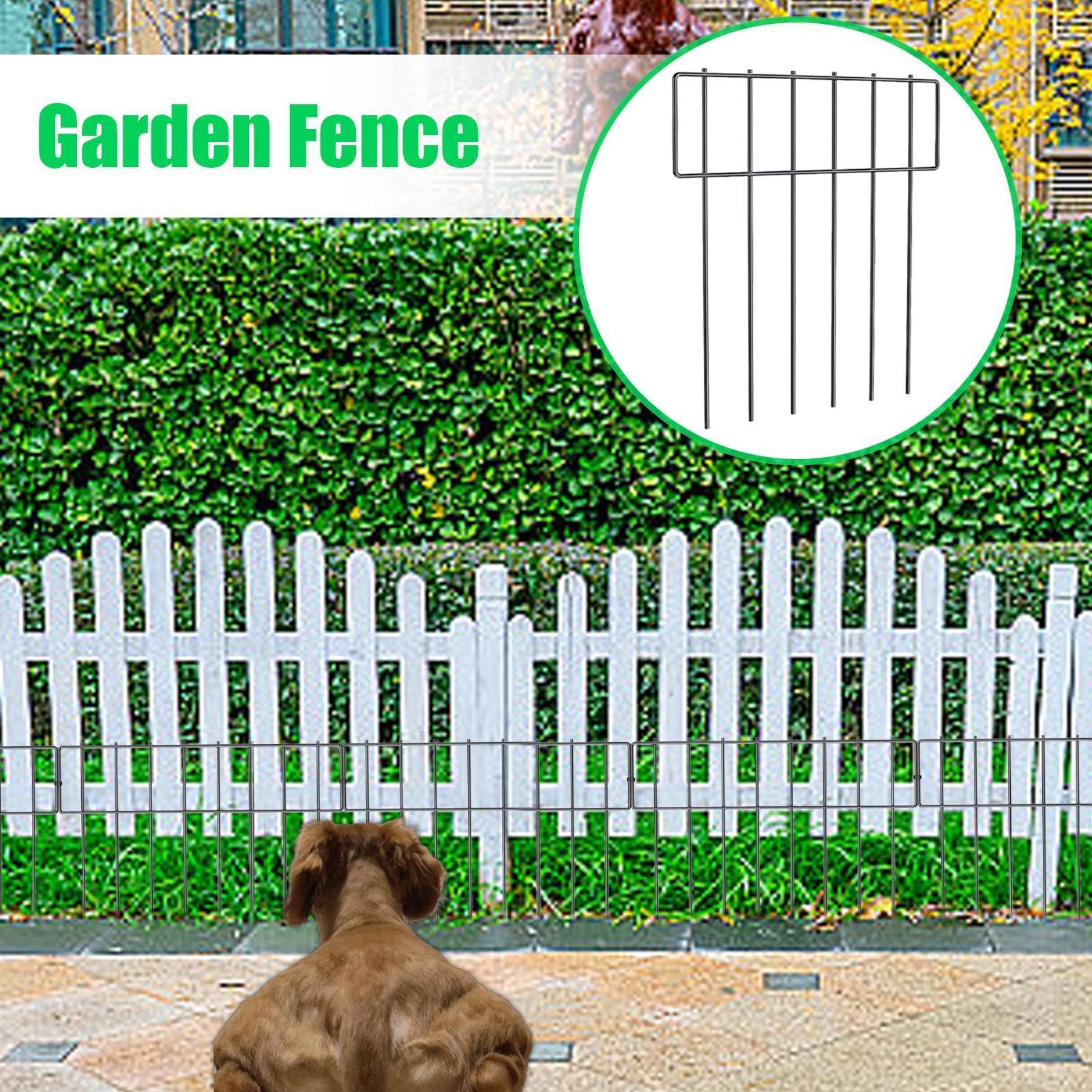Valla para Jardín | 10 Unidades de Bordes Metálicos para Césped - Cerramiento Exterior para Jardín,Para Dueños de Perros, Jardineros, Propietarios, Amantes de Mascotas,