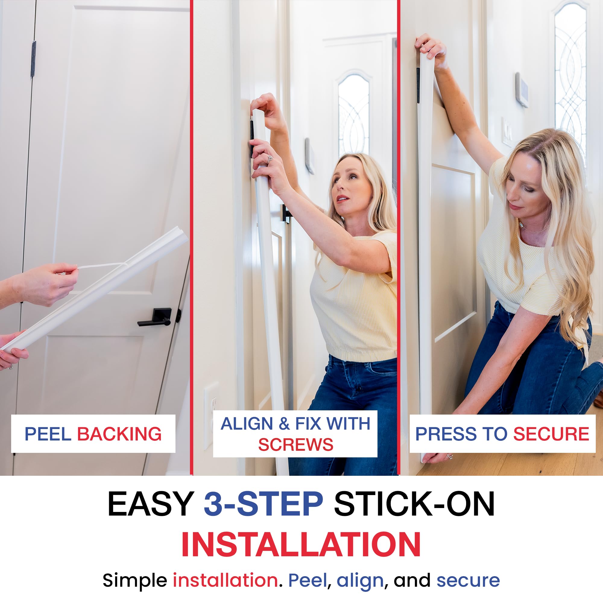 Fingersafe - Juego completo de protectores de dedos para puerta de casa, ayuda a detener el pellizco de los dedos en las bisagras de la puerta para niños, cubierta de seguridad fácil de pegar 3M