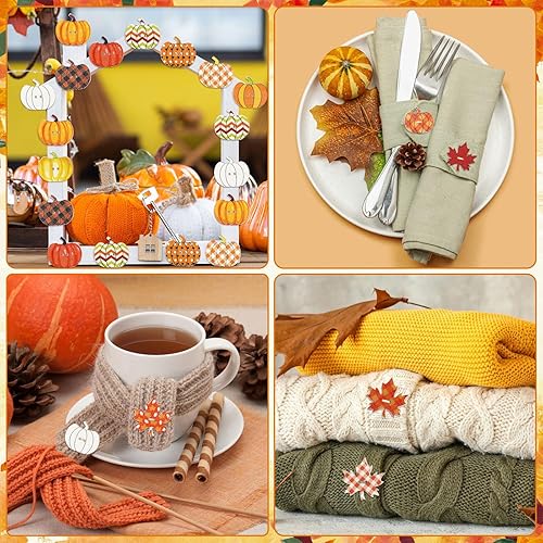 Miniatura 29 de JUNEBRUSHS 260 botones de madera de copo de nieve de Navidad, botones de costura de madera para manualidades, invierno, fiesta de Navidad, Azul