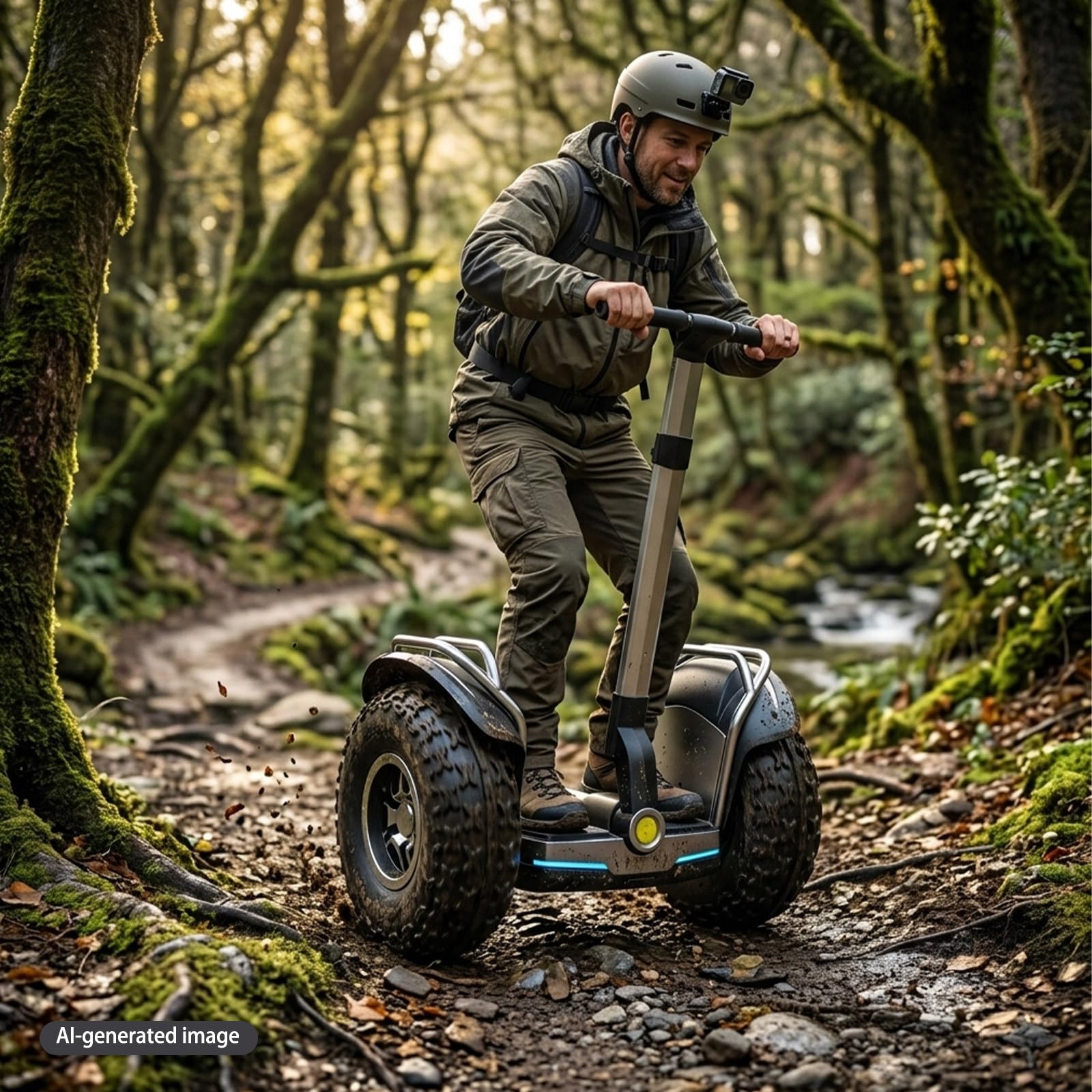 Trottinette Électrique Adulte Tout-Terrain 19", Draisienne Électrique Auto-Équilibrée avec Guidon Réglable, Écran OLED & APP, Capacité de Charge de 150 kg, Étanche IP54 Grey