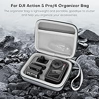 Vista 2 de REYGEAK Estuche de transporte para DJI Osmo Action 5 Pro, Bolsa compacta portátil para DJI Action 4/3, Estuche de almacenamiento impermeable