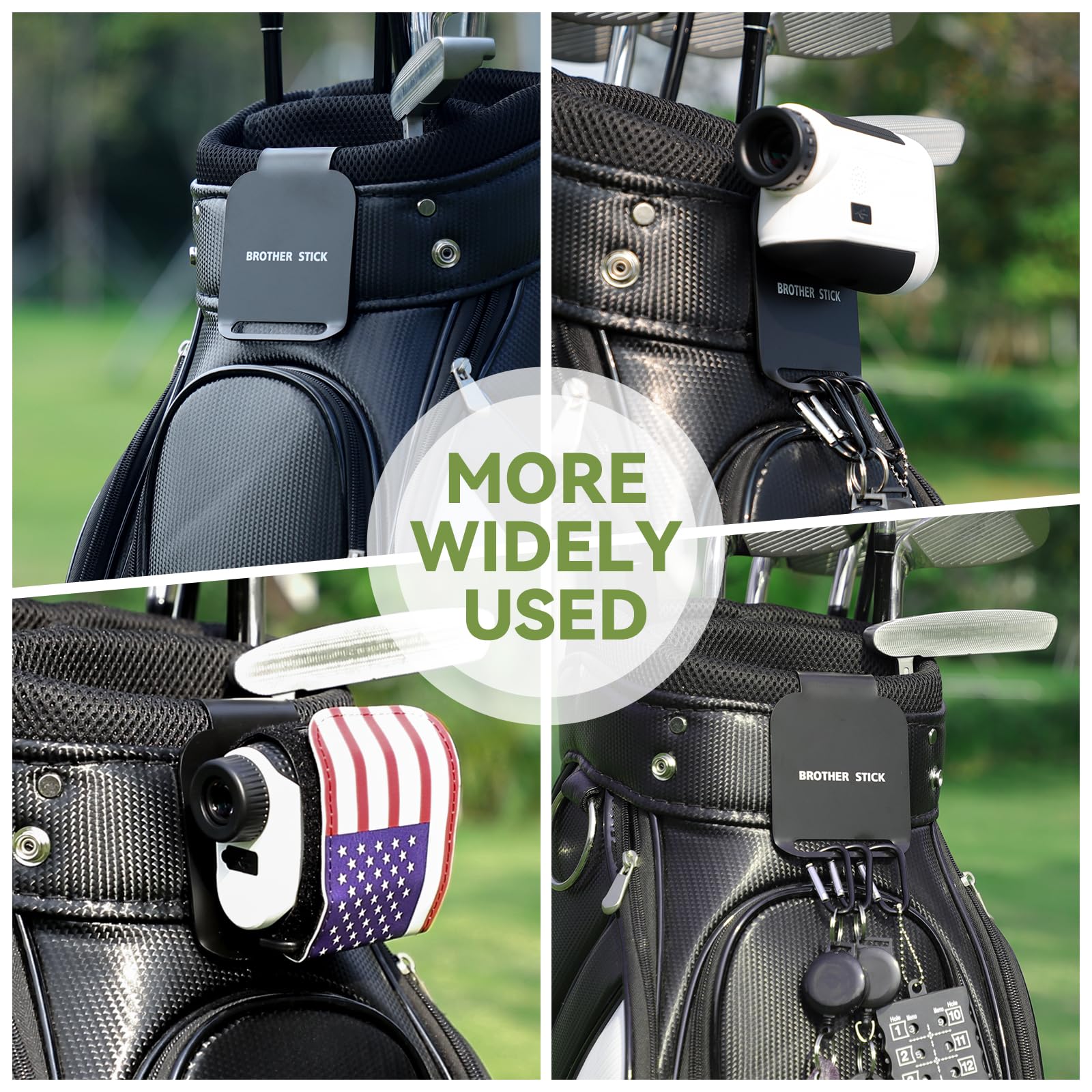 Accesorios para bolsas de golf para hombres, accesorios para bolsas de palos de golf, almohadillas de aterrizaje de metal para telémetro de golf, toalla de golf magnética, frasco de golf