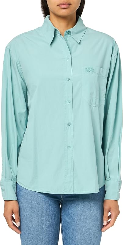 Lacoste Oversized Cotton Poplin Shirt for Women