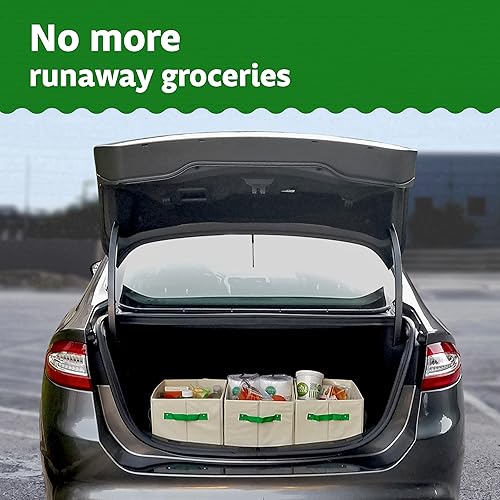 Miniatura 7 de Green Bulldog - Bolsas reutilizables para comestibles, resistentes, plegables, que ahorran espacio, bolsas de compras con correas y asas (juego de