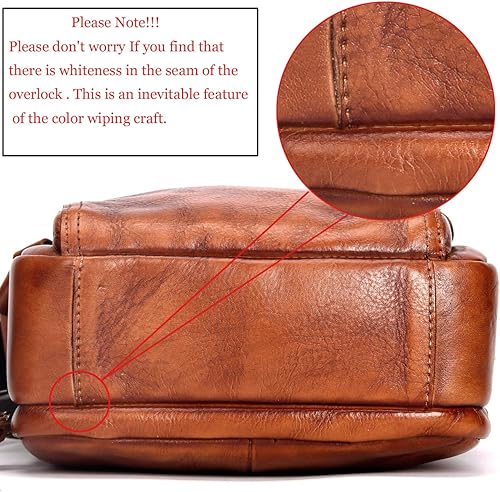 Miniatura 4 de EURYNOME Bolso de mensajero de cuero para hombres, bolso de cuero de grano completo para hombre