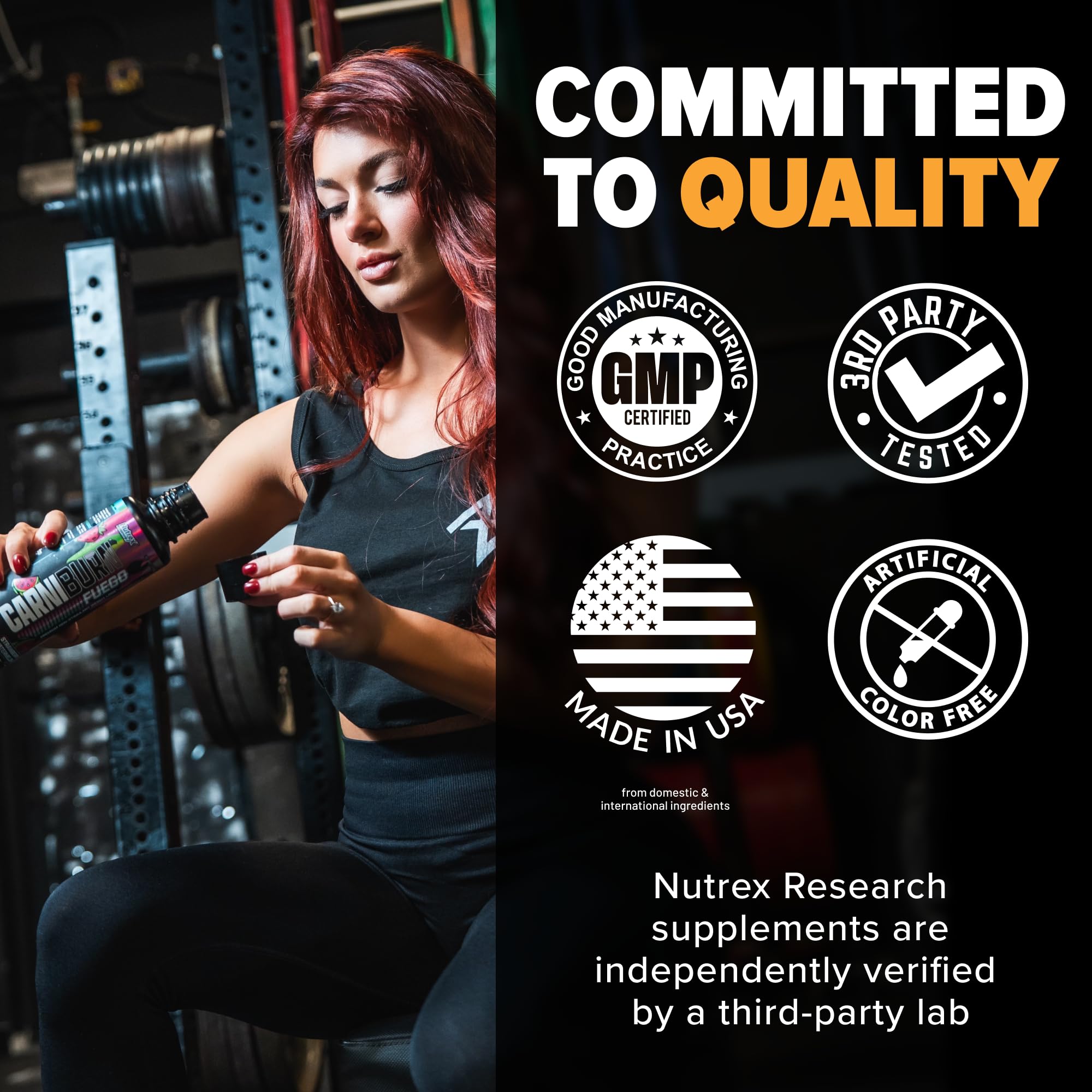 Nutrex Research Carniburn Liquid L Carnitine 3000mg – Thermogenic Liquid Fat Burner for Men & Women with MitoBurn, InnoSlim, GBBGO - Stimulant Free Metabolism Booster - Sour Gummy Worms 31 SV — Amazon image 7