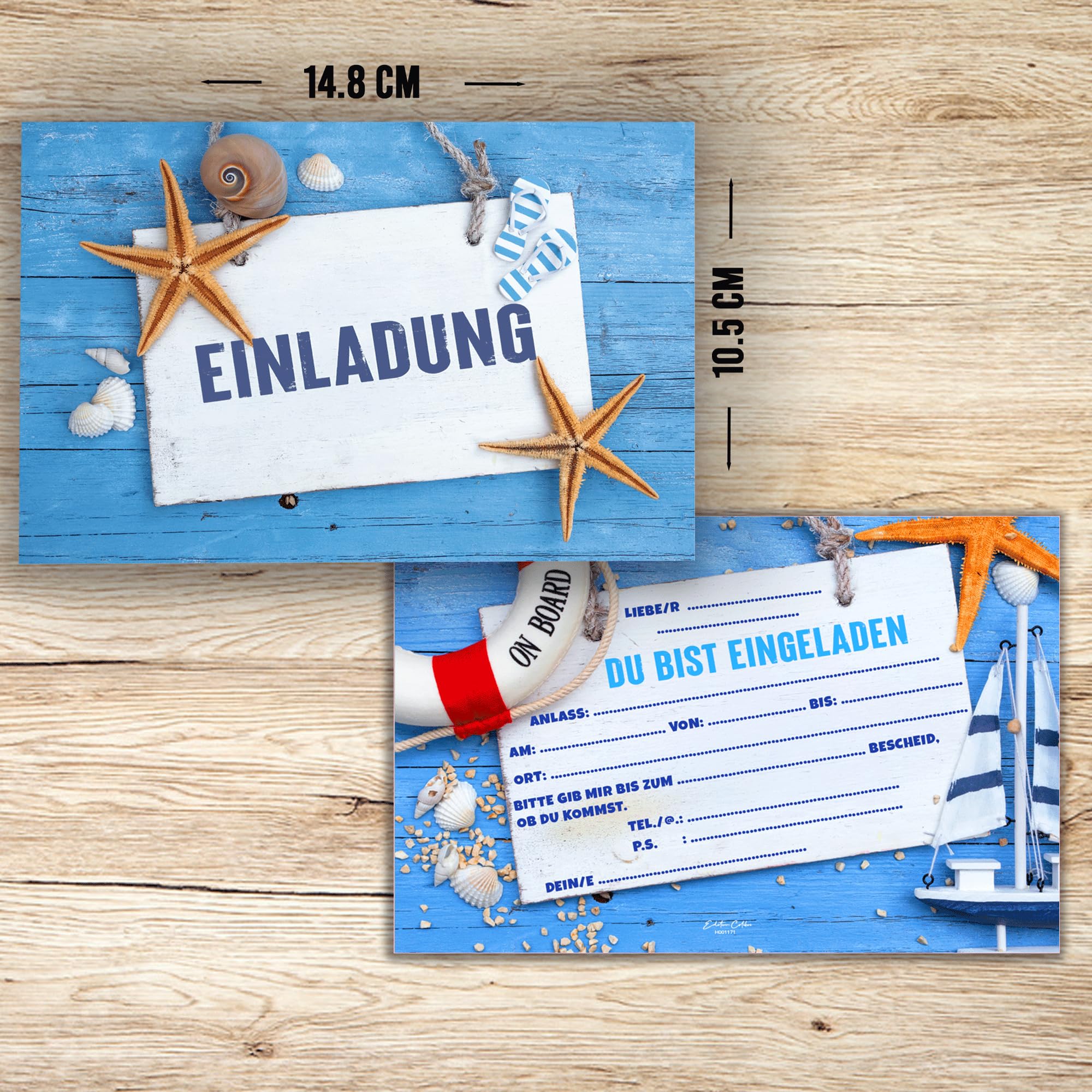 Edition Colibri Maritime Party Invitation Card - Summer, Beach & Sea Design - Invitation for Any Celebration - Image 2