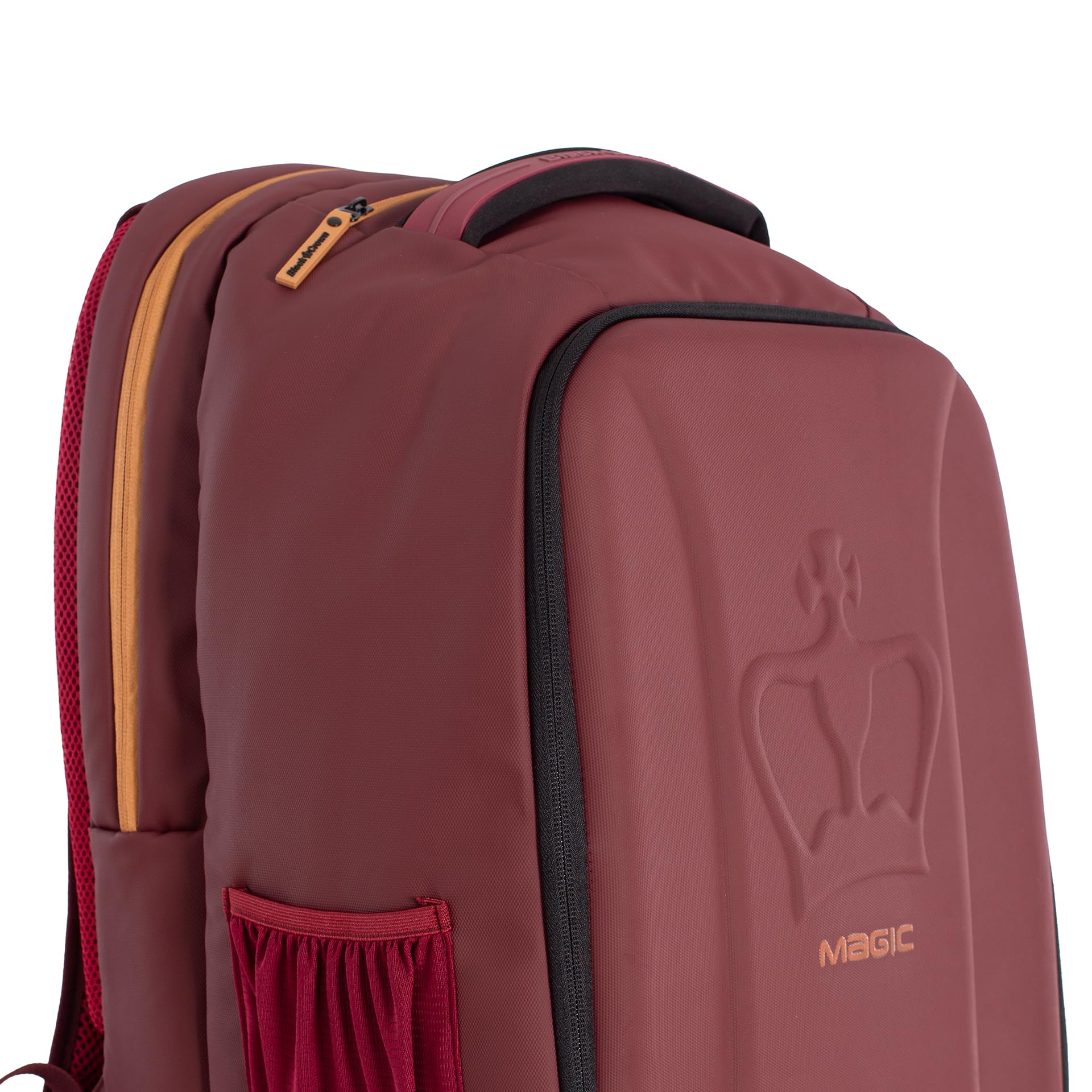 Black Crown Mochila Magic – Diseño Sofisticado en Burdeos y Negro – Fabricada con Materiales Premium (30% EVA, 70% PVC), Compartimento para Palas, Bolsillo Ventilado para Zapatillas y Transporte Cómod