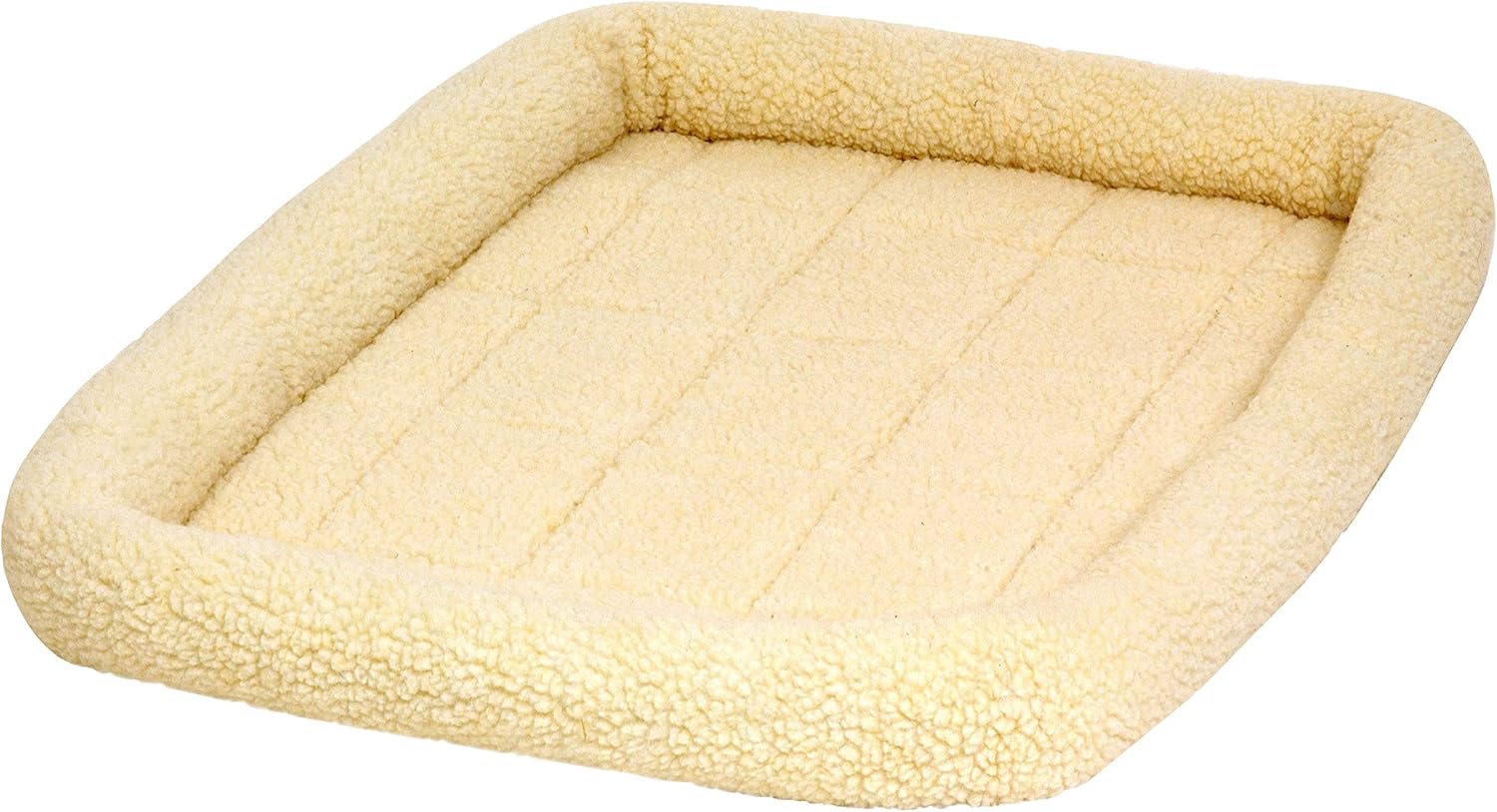 Little Giant Pet Lodge Fleece Pet Bed, 35 Inch Large Size, Cream