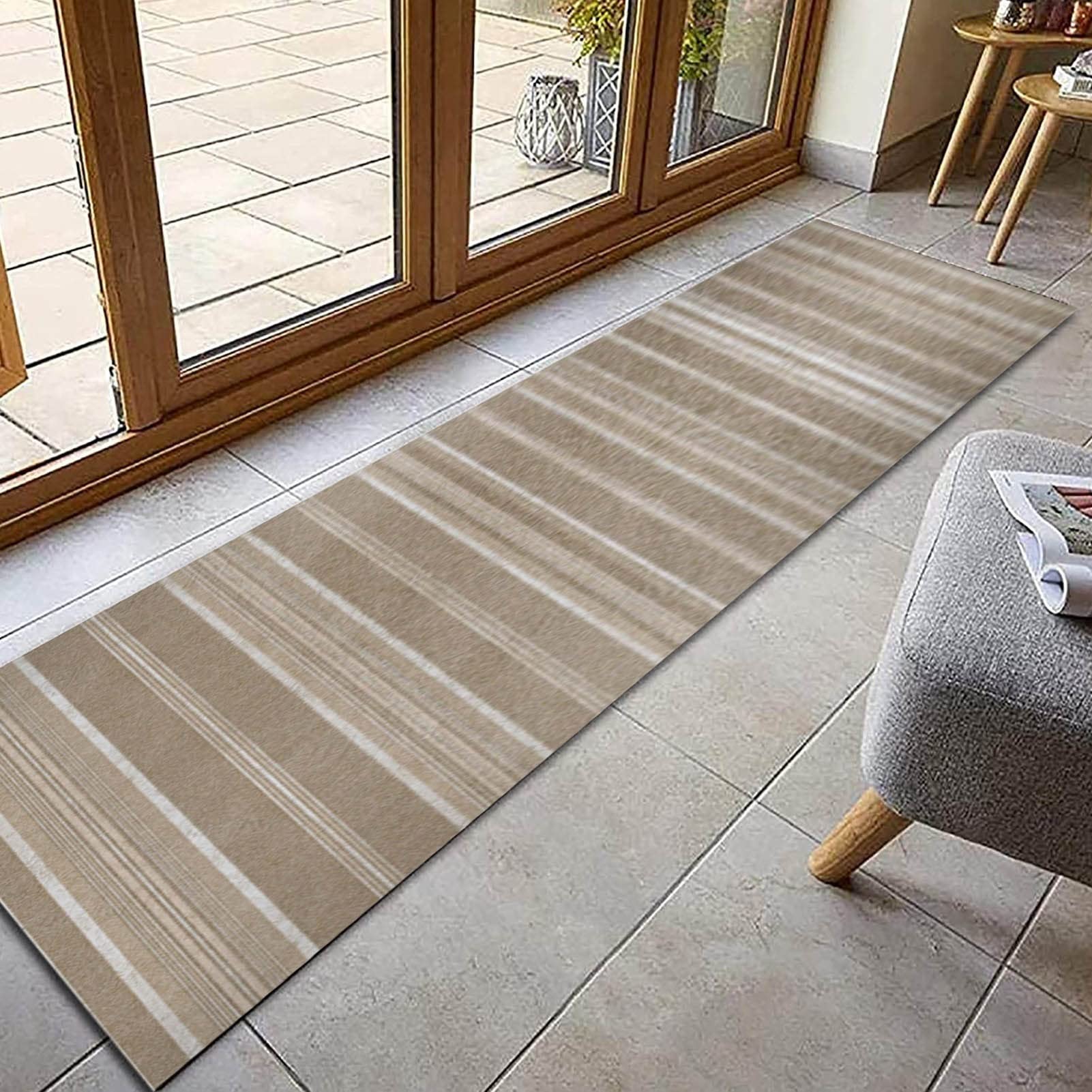Gangloper, Bruin - 1,5 m 2 m 2,5 m 3 m 4,5 6 m | Lang tapijt lopers wasbaar antislip gang tapijt loper voor keuken entree loper tapijten vloerlopers matten voor hal (Size : 60×100cm