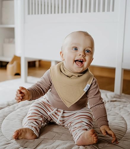 Miniatura 5 de Paquete de 10 baberos tipo bandana para bebé, para bebés, niños, niñas, unisex, de algodón suave, bandana para dentición