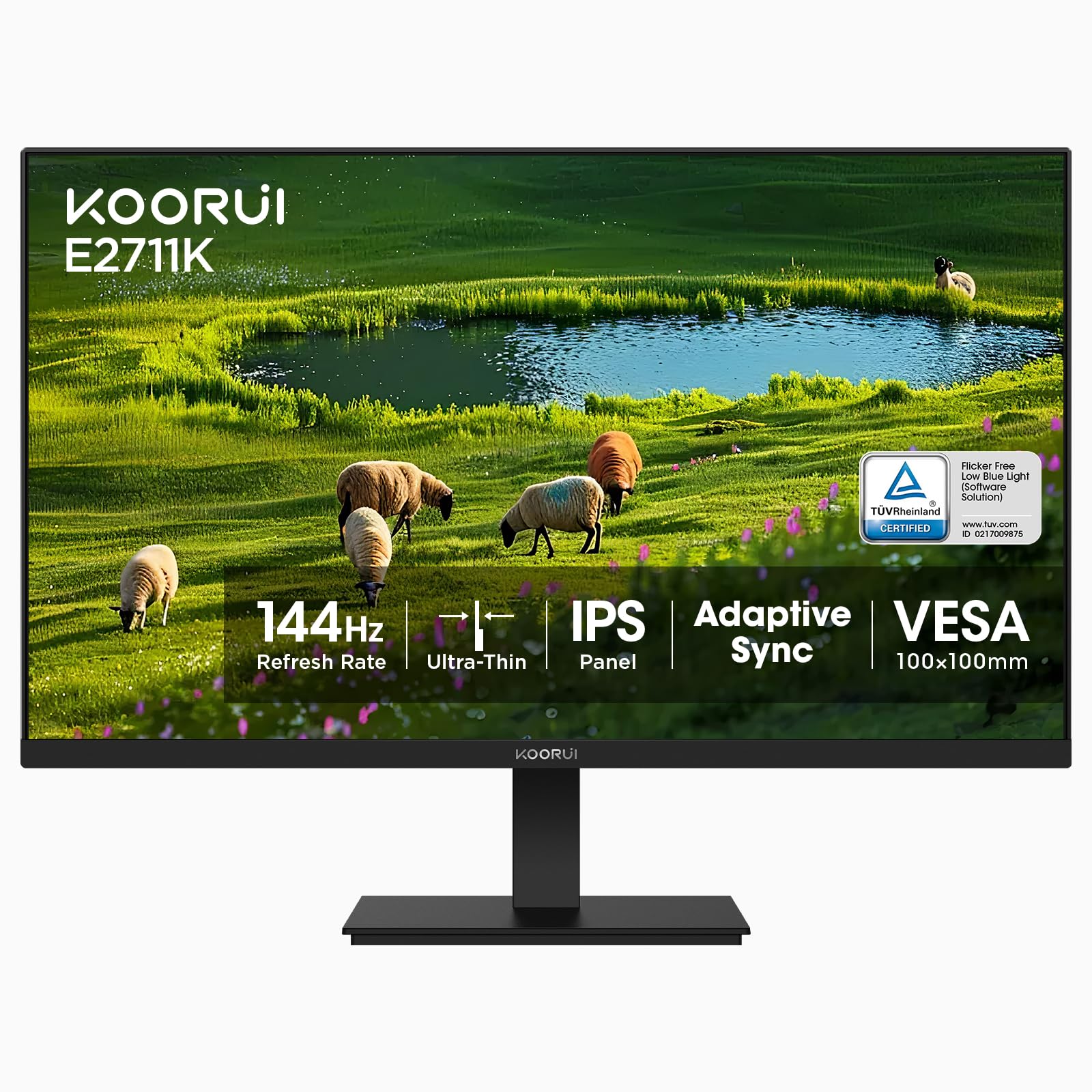 Amazon.com: KOORUI 27 Inch Gaming Office Monitor 144Hz IPS Display