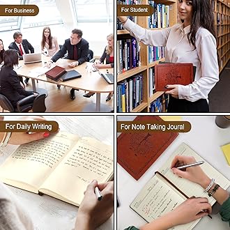 Leather Journal Notebook,300 Pages Hope Tree Softcover Lined Notebook for Women Men,300 Travel,Business,Work,Office,School Note Taking,5.7'' X 8.3''(brown)