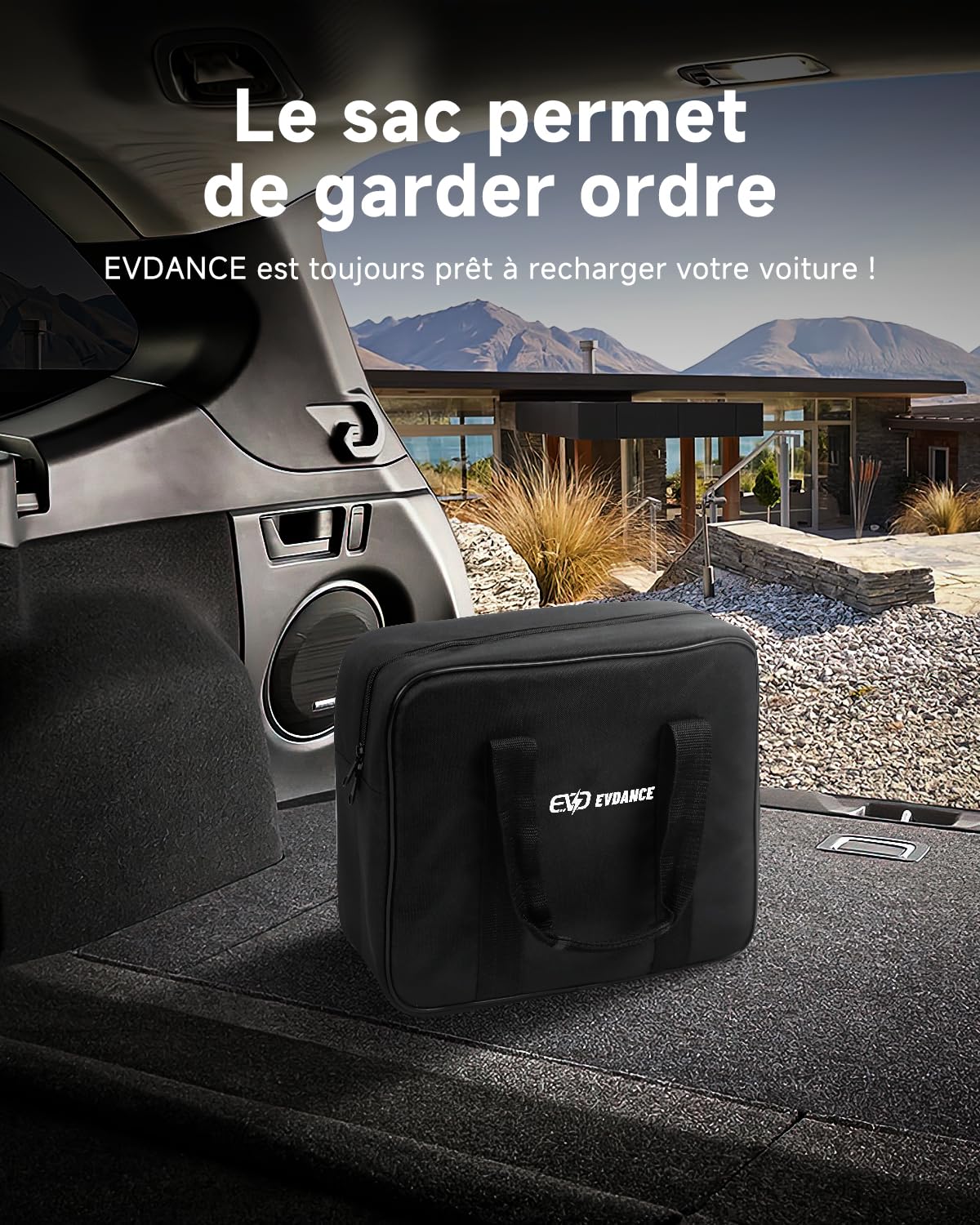EVDANCE Chargeur Voiture Electrique 3,68KW, 6-16A, 0-12h Programmable, 6,1m | 6-16A Intensité Réglable, 0-12h Charge Différé, Câble Recharge Voiture Électrique Type 2, Étanche IP66, pour EV IEC 62196-2