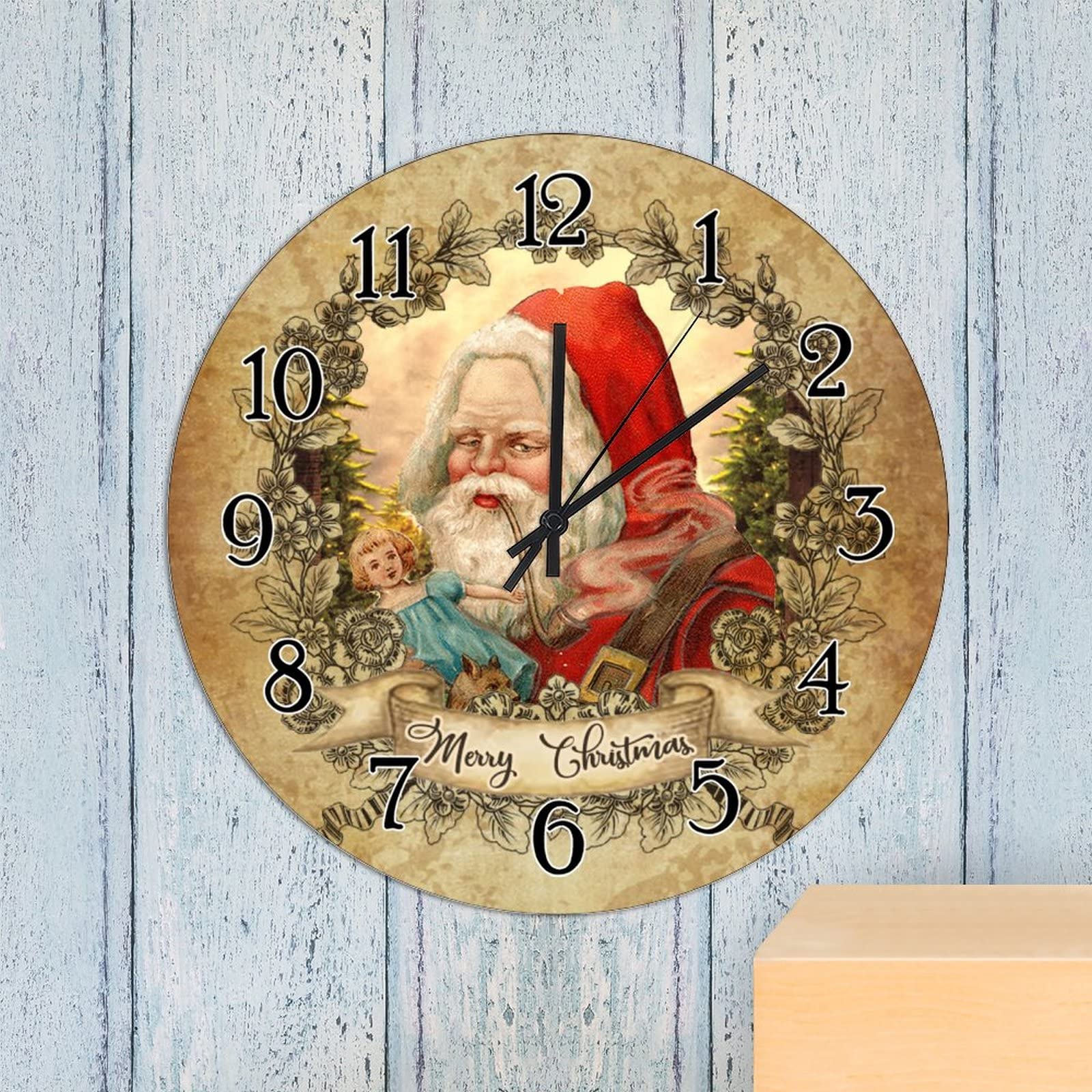 Amazon.com: French Style Old Time Santa Art Clock New Year
