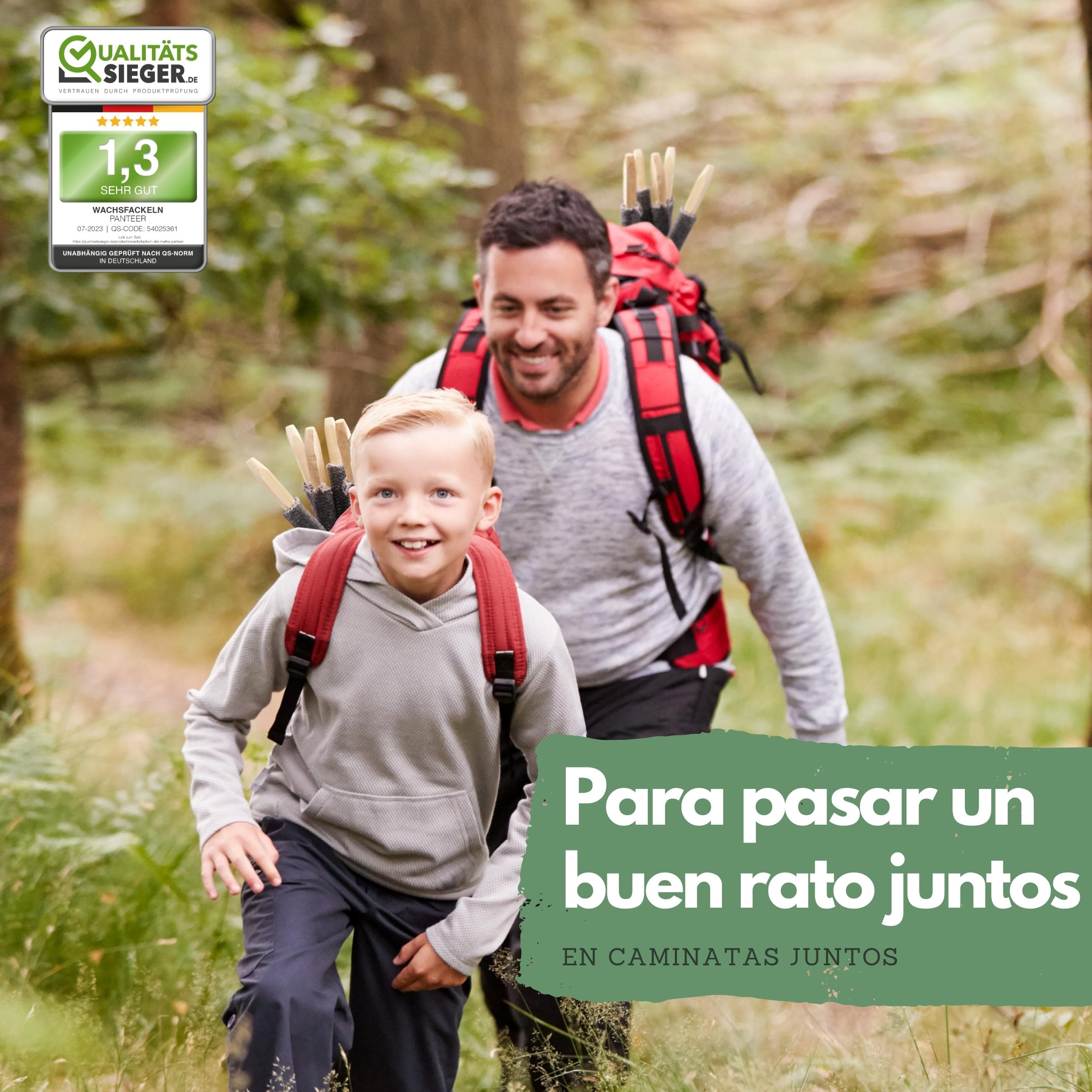Panteer ® 10 linternas de cera natural - Para una caminata con niños o amigos - Made in Germany - Tiempo de combustión de 45 min - Con protección para las manos