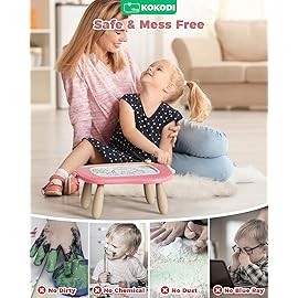 KOKODI Magnetic Drawing Board, Toddler Girl Toys for 1-2 Year Old, Large Doodle Board Pad Learning and Educational Toys for 1 2 3 Year Old Baby Kids Birthday Gifts(Pink)