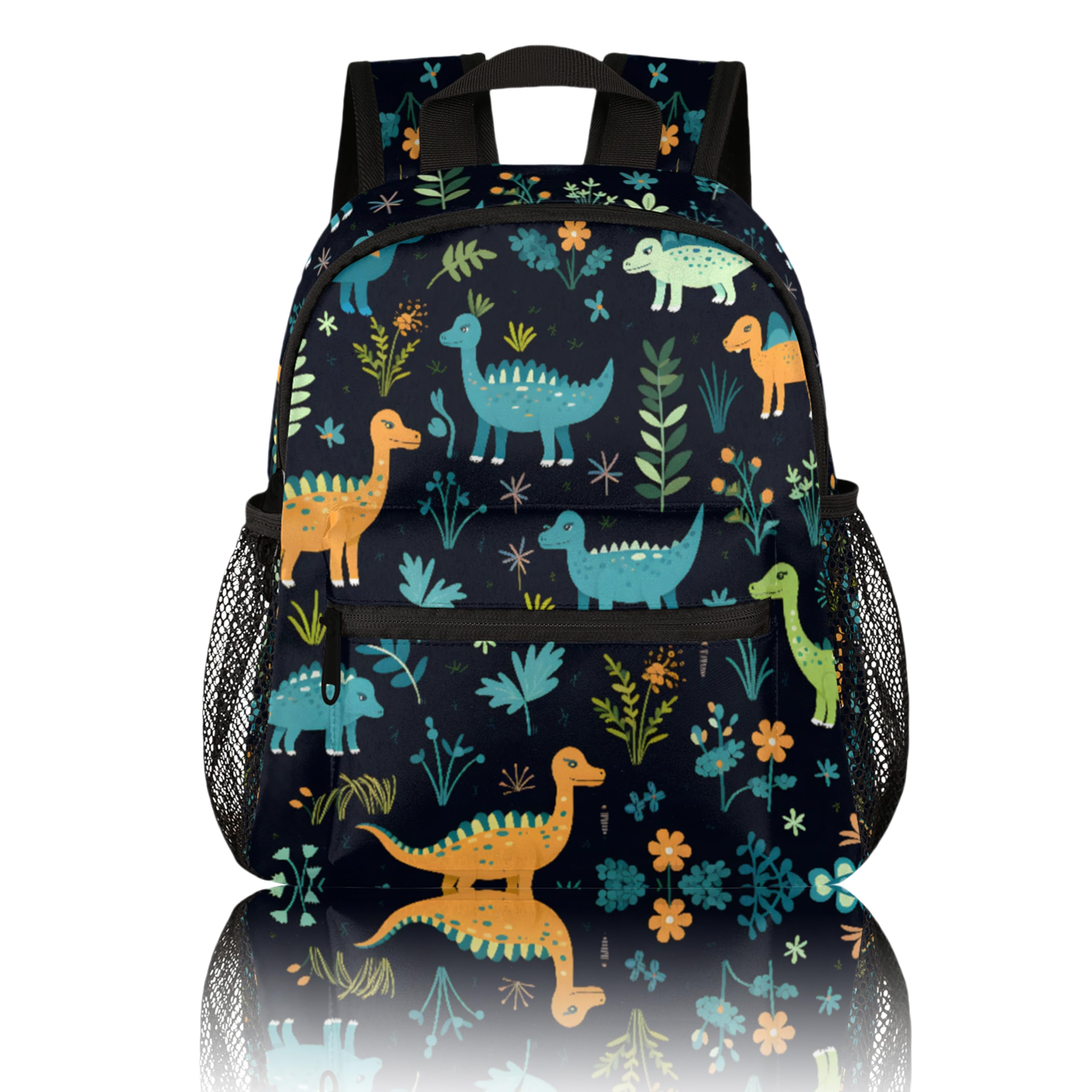 CFERSAN Cute Dinosaur School Backpacks for Girls Teens, Kindergarten Elementary Kids Toddler Bookbag Mochilas Escolares Para Niñas 12in Mini Preschool Cute Animals Travel Backpack