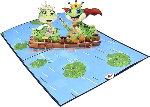 Miniatura 6 de Teabug Cards Frog Prince Serenade - Tarjeta de cumpleaños emergente, tarjeta de amistad, tarjeta de San Valentín, tarjeta de cumpleaños para niños,