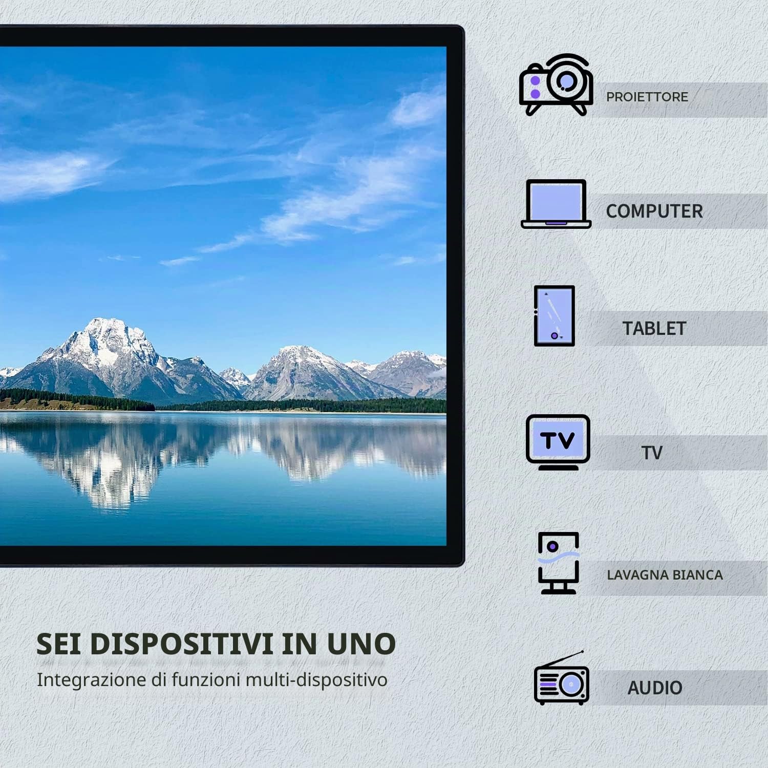 Monitor touch screen capacitivo industriale da 32 pollici, display 16:9 1920 x 1080P, porte USB, VGA, DVI e HD-MI, display per segnaletica digitale