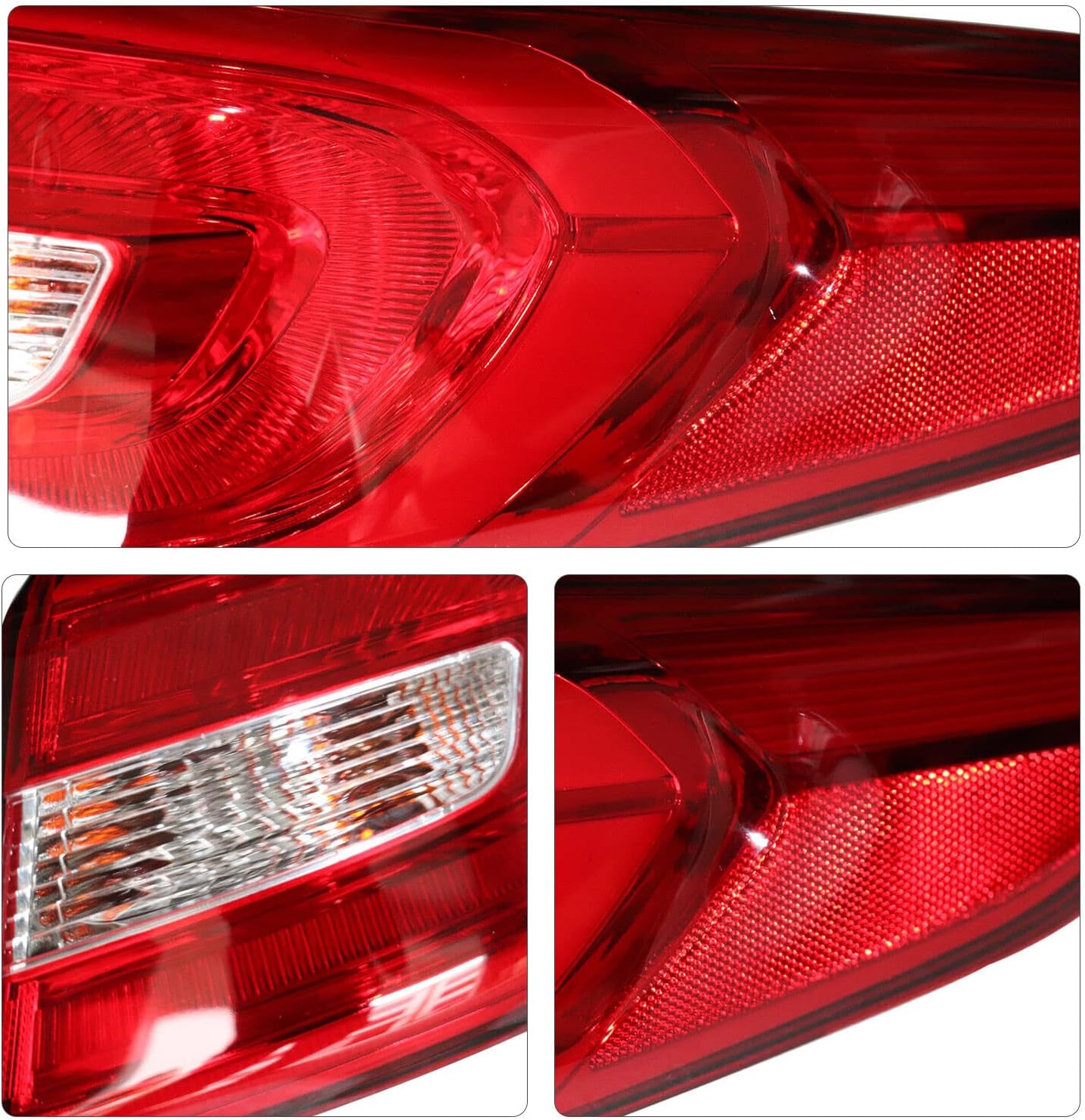 Tail Light Rear Lamp 92401C2000 92402C2000 Right passenger Side Rear For 2015 2016 2017 Hyundai Sonata Outer Lamp Red (Right)