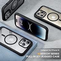 Vista 235 de Miracase - Funda magnética para iPhone 13 Pro Max de 6.7 pulgadas (compatible con MagSafe), transparente, completo, protector de pantalla de vidrio