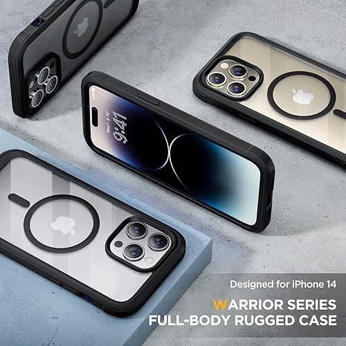 Miniatura 125 de Miracase Glass Series - Funda para iPhone 11 de 6.1 pulgadas, funda resistente de cuerpo completo mejorado con protector de pantalla de vidrio Negro