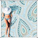 HIHOHO Beach Blanket Waterproof Sandproof Extra Large Beach Mat 79 X 83/120x108for 1-8 Adults Quick Drying Durable Outdoor Picnic Mat for Beach Travel Camping Hiking