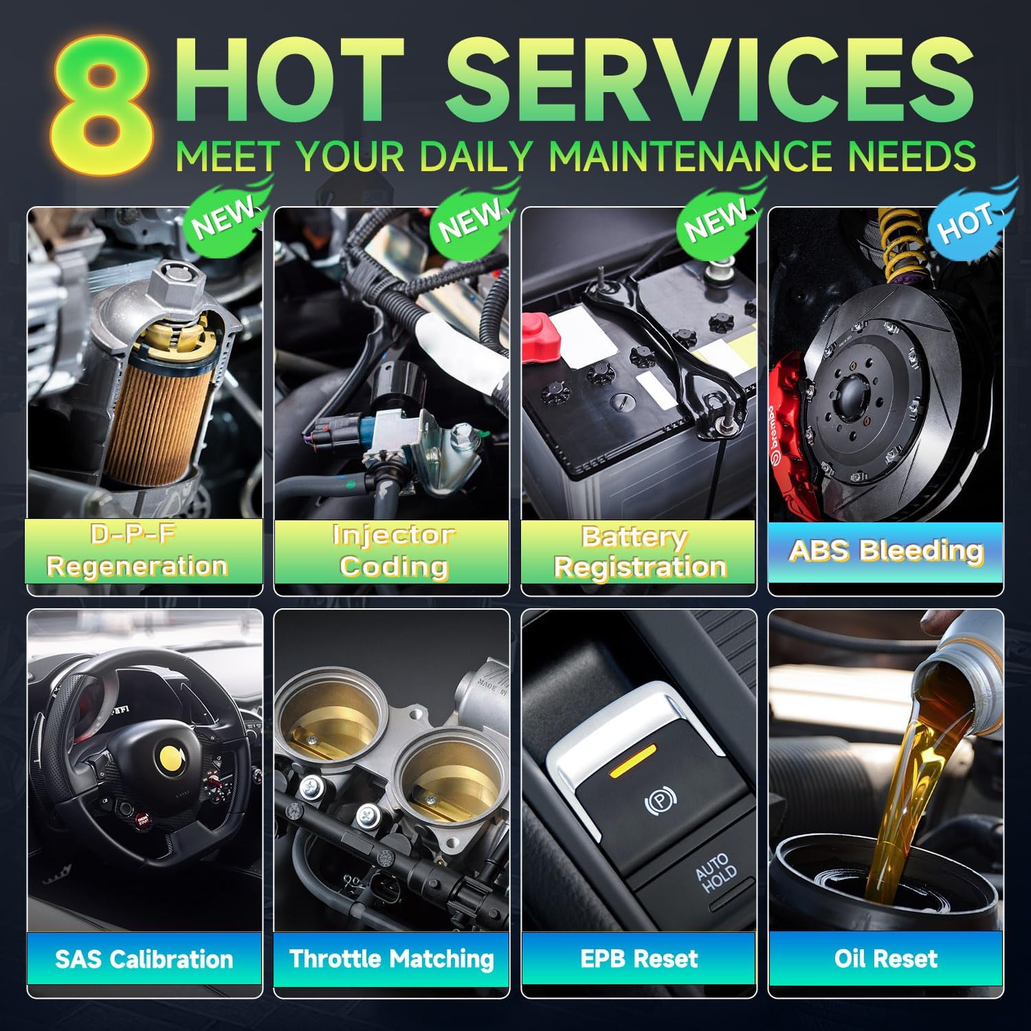 FOXWELL NT624 Elite Diagnostic Scanner main menu