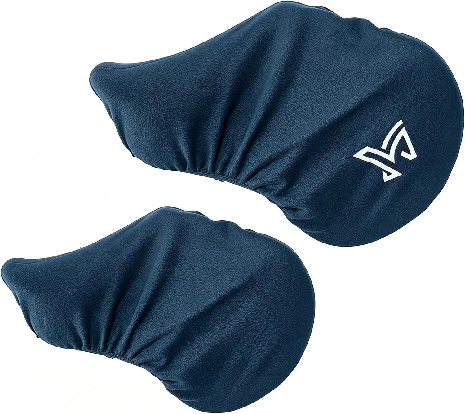 2Pcs Fleece Saddle Cover, One Size Fits All Purpose & Close Contact English Saddles, Stretch Fit, Machine Washable, Protects from Dust & Scratches, Navy