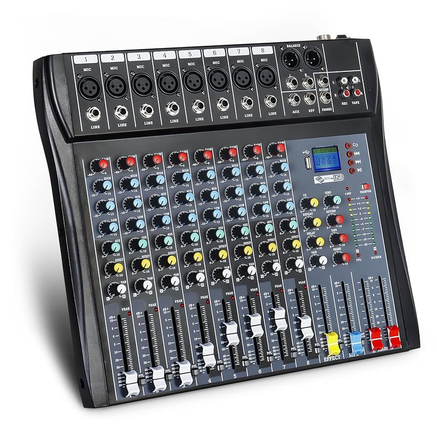 コマンダーパーティー　プロモfoil Amazon.com: 8 Channel Audio Mixer Professional DJ Mixer