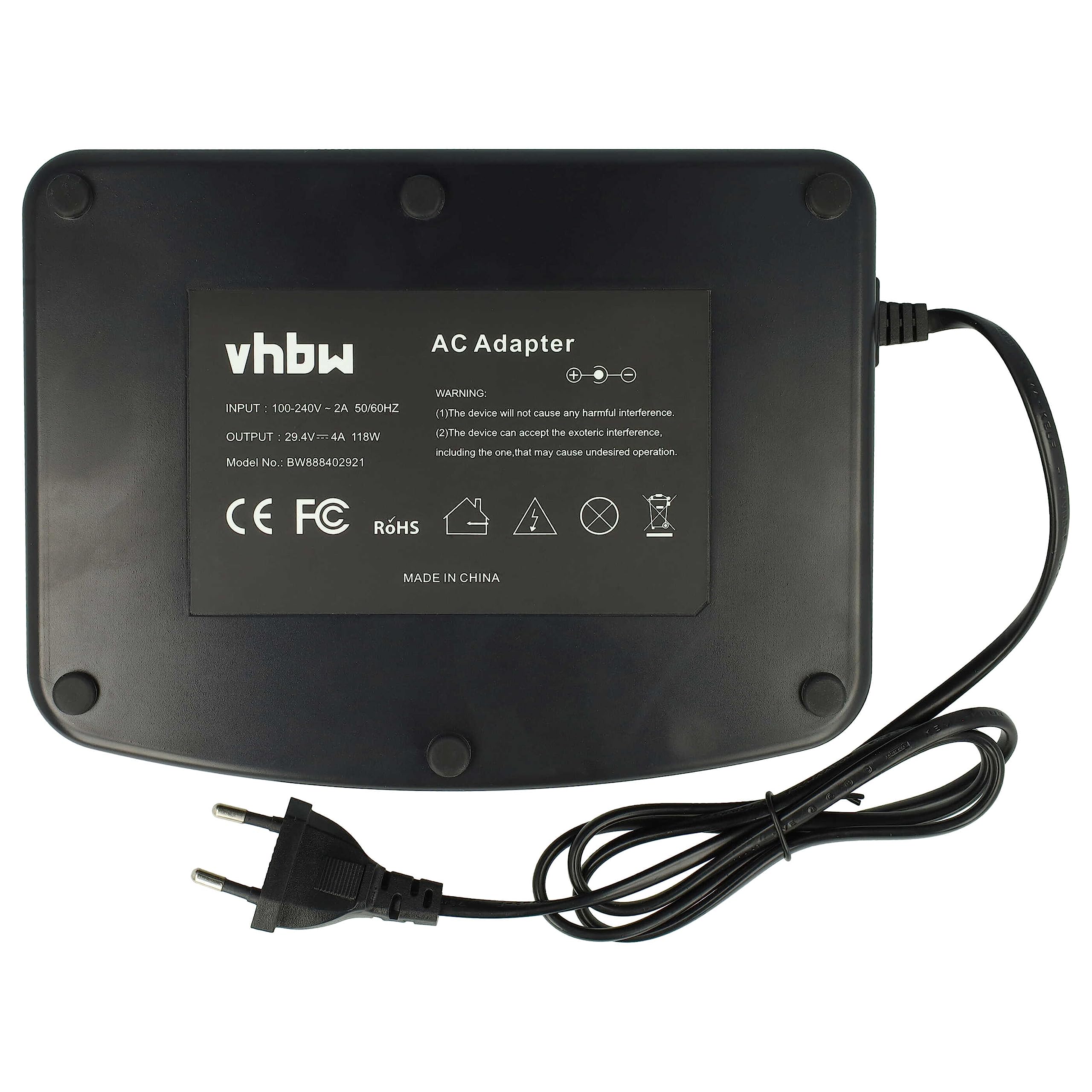vhbw Ładowarka kompatybilna z Flyer serii C, seria L, NKY190B02, NKY210B02, rower elektryczny, rower elektryczny - do akumulatorów 26 V
