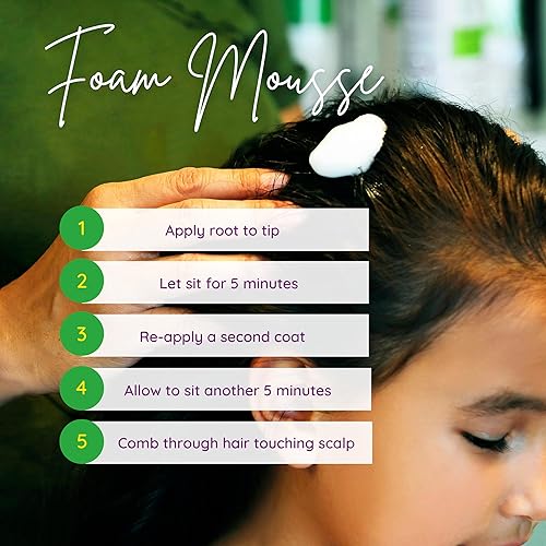 Miniatura 4 de Mousse de espuma para eliminar piojos naturales para niños funciona en 1-2 niños 4 onzas líquidas