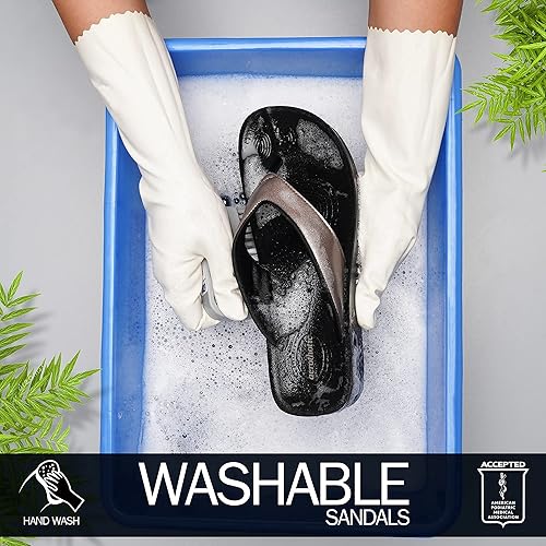 Miniatura 4 de AEROTHOTIC Women's Comfortable Arch Support Summer Orthotic Flip Flops Sandals