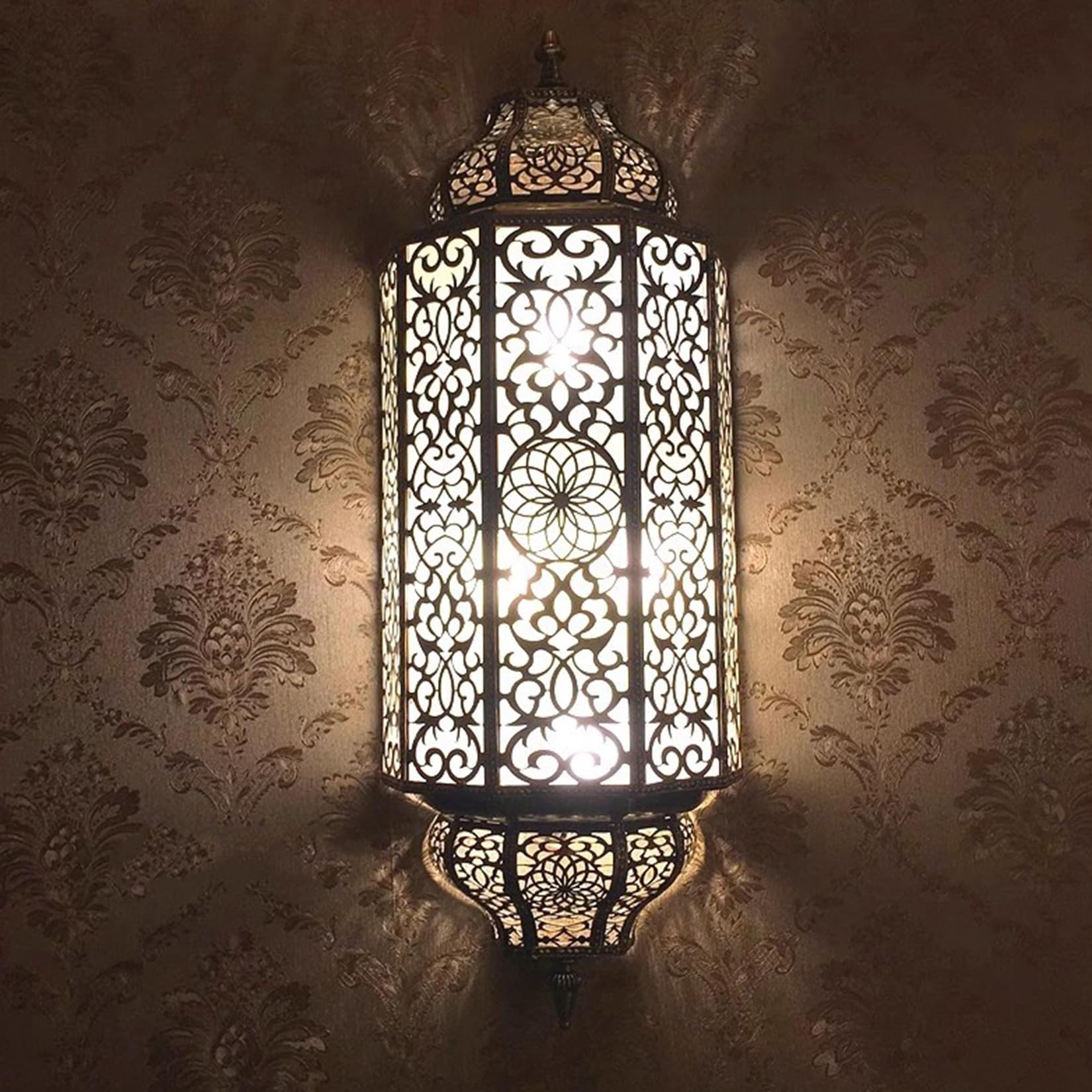 BOTOWI Handmade Moroccan Wall Lamp LED Sconce, Turkish Wall Sconce