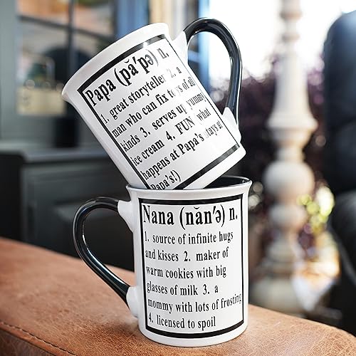 Miniatura 8 de Cottage Creek Juego de tazas de Nana and Papa, tazas de definición para abuelos, tazas de café grandes de 16 onzas, regalo de anuncio de embarazo,
