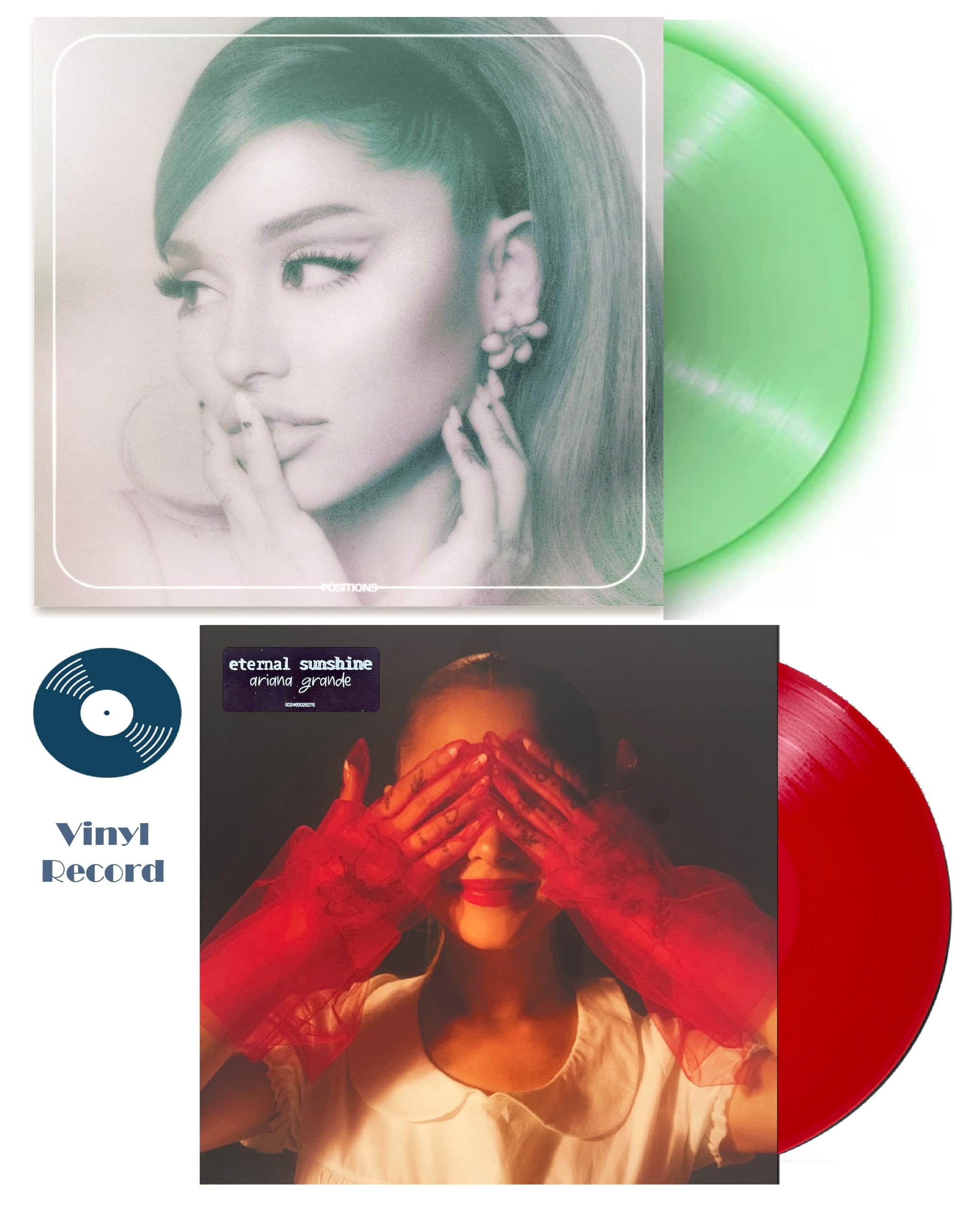 Positions Glow-In-The-Dark + Eternal Sunshine Ruby Ariana Grande 2 PACK | Combo vinyle édition limitée couleur