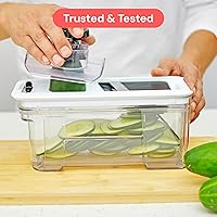 Vista 8 de Cortador de mandolina Fullstar para cocina - Picador de verduras, picador de cebolla y patata, picador de alimentos, verduras, frutas