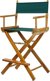 Casual Home 24" Director's Chair Honey Oak Frame-with Hunter Green Canvas, Counter Height